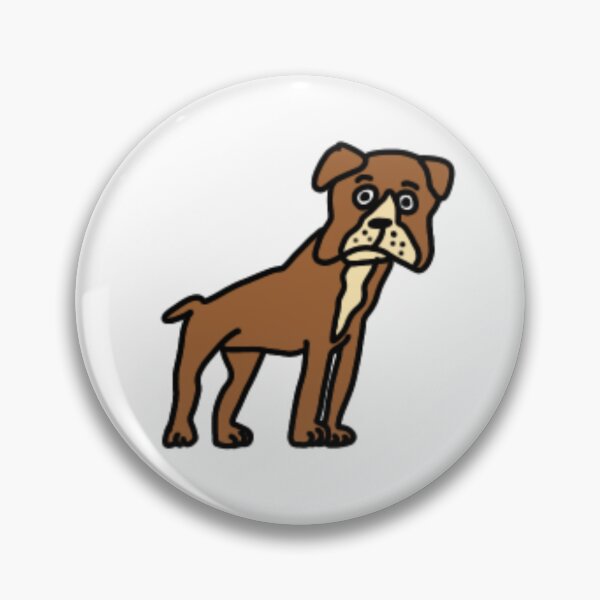 Item preview, Cute Boxer Dog Cartoon – Minimal Funny Puppy Illustration designed and sold by kpeco.