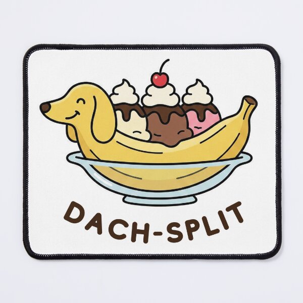 Item preview, Dach-Split Funny Dachshund Banana Split T-Shirt | Cute Dog Dessert Pun | Dog Lover Gift designed and sold by aiqdelicia.