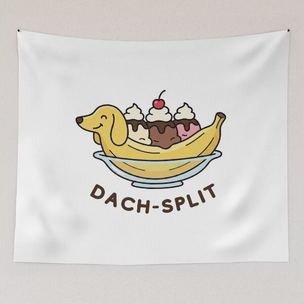Item preview, Dach-Split Funny Dachshund Banana Split T-Shirt | Cute Dog Dessert Pun | Dog Lover Gift designed and sold by aiqdelicia.