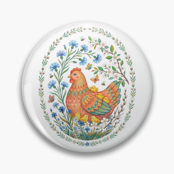 Item preview, Cute Chickens Spring Floral Vintage Easter designed and sold by SecretDicer.