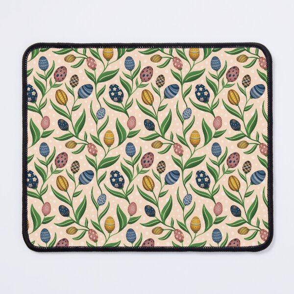 Item preview, Floral Easter egg pattern in beige – a spring-like, playful design designed and sold by InkofNocturna.
