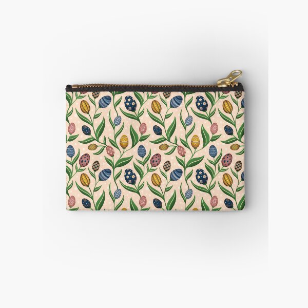 Item preview, Floral Easter egg pattern in beige – a spring-like, playful design designed and sold by InkofNocturna.