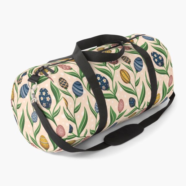 Item preview, Floral Easter egg pattern in beige – a spring-like, playful design designed and sold by InkofNocturna.