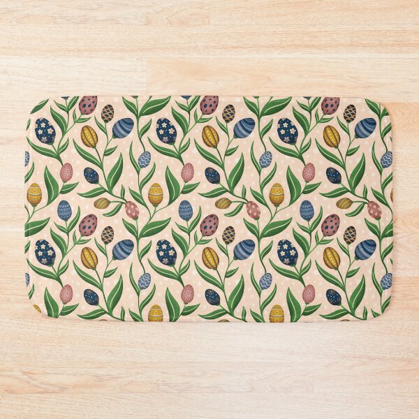 Item preview, Floral Easter egg pattern in beige – a spring-like, playful design designed and sold by InkofNocturna.