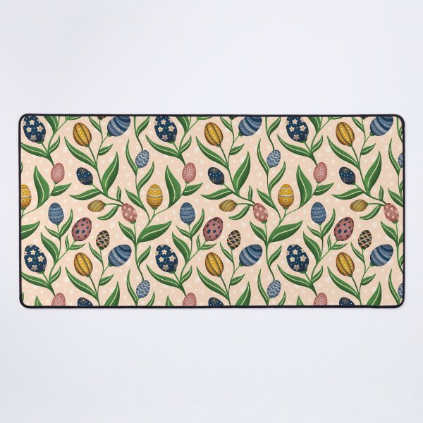 Item preview, Floral Easter egg pattern in beige – a spring-like, playful design designed and sold by InkofNocturna.
