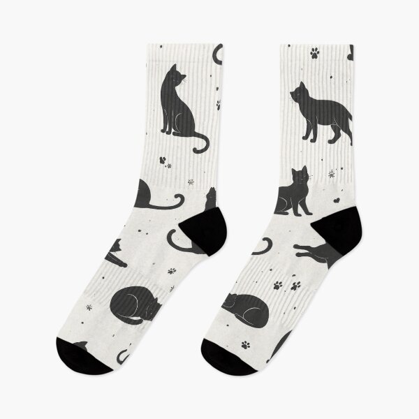 Item preview, Minimal Cat Seamless Pattern | Modern Black Cat Silhouette Design | Neutral Aesthetic Repeat Print for Fabric, Wallpaper & Home Decor designed and sold by OpenDreamArts.
