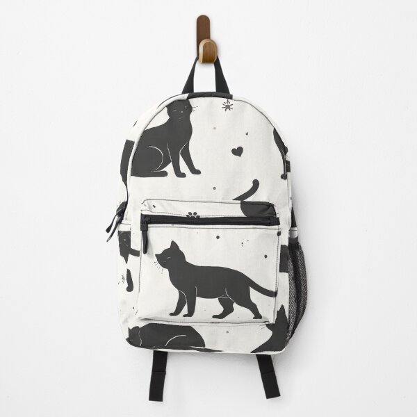 Item preview, Minimal Cat Seamless Pattern | Modern Black Cat Silhouette Design | Neutral Aesthetic Repeat Print for Fabric, Wallpaper & Home Decor designed and sold by OpenDreamArts.