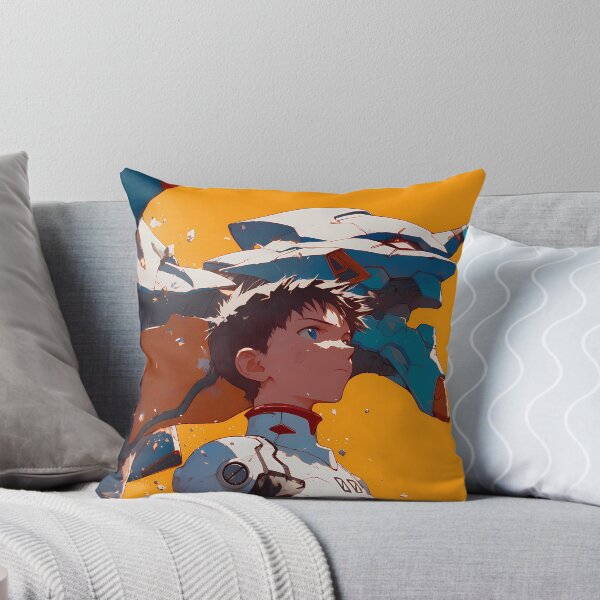 Item preview, Shinji Ikari Neon Genesis Evangelion Orange Cinematic Mecha Moment designed and sold by Spraykart.