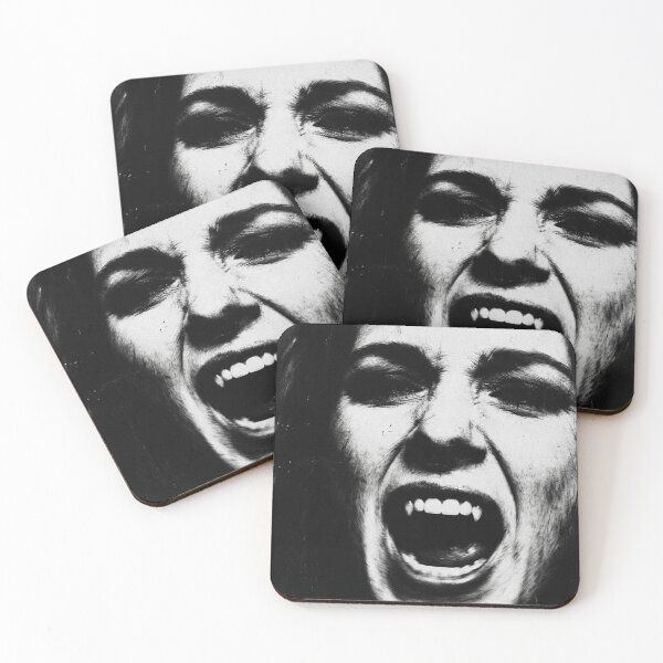 Item preview, Dark Gothic Screaming Woman Vampire Grunge Portrait designed and sold by meliodaria.