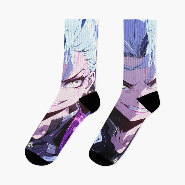 Item preview, Daki Demon Slayer Glamorous Waifu Purple Glow Fierce Smile designed and sold by Spraykart.