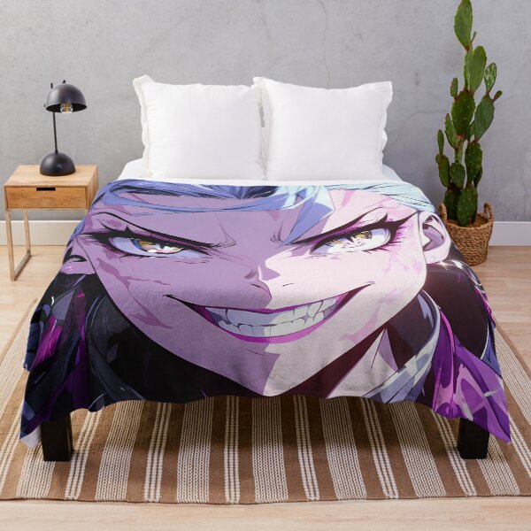 Item preview, Daki Demon Slayer Glamorous Waifu Purple Glow Fierce Smile designed and sold by Spraykart.