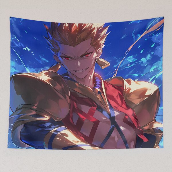 Item preview, Gilgamesh Fate Stay Night Golden Armor King With Smug Grin designed and sold by Spraykart.