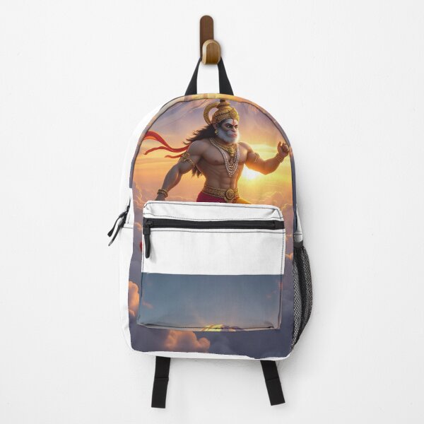 Item preview, “Flying Hanuman Carrying Mountain | Epic Mythological Scene” designed and sold by SoulGraphixx.