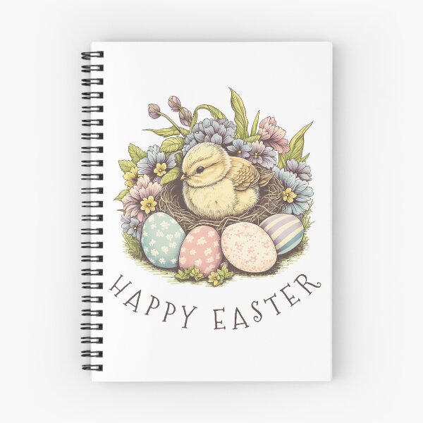 Item preview, Happy Easter Cute Chick Easter Eggs Floral Retro designed and sold by SecretDicer.