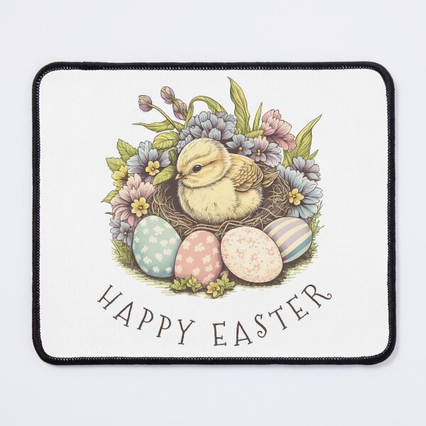 Item preview, Happy Easter Cute Chick Easter Eggs Floral Retro designed and sold by SecretDicer.