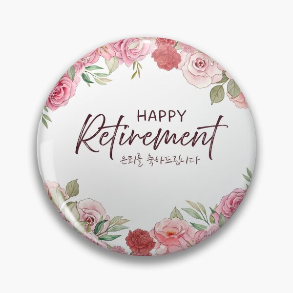 Item preview, Happy Retirement Korean Floral Greeting  designed and sold by HowToCanadian.