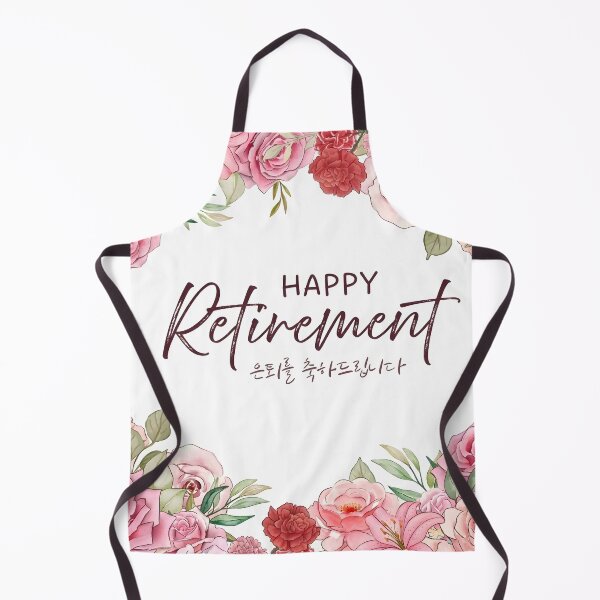 Item preview, Happy Retirement Korean Floral Greeting designed and sold by HowToCanadian.