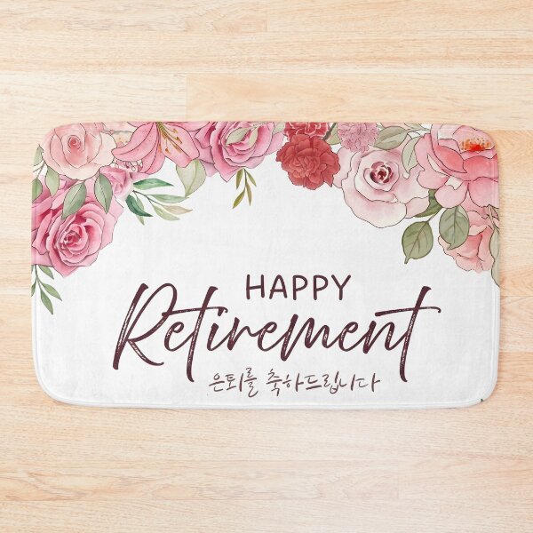Item preview, Happy Retirement Korean Floral Greeting  designed and sold by HowToCanadian.