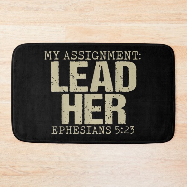 Item preview, My Assignment Lead Her Ephesians 5 23 Christian Husband Bible Verse Quote designed and sold by LakenDraphil.