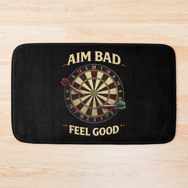 Item preview, Aim Bad Feel Good Funny Darts Player Humor Dartboard Design designed and sold by Tropivaro.