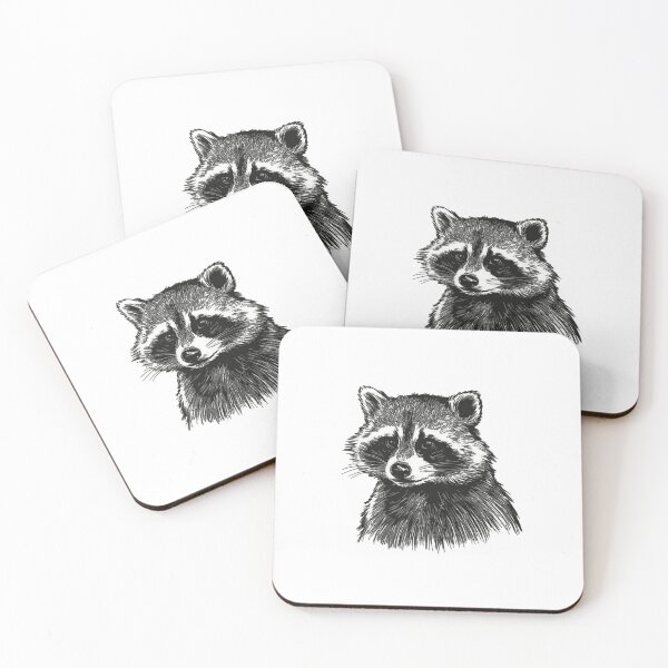 Item preview, Detailed Raccoon Face Pen and Ink Illustration designed and sold by JossDesign15.