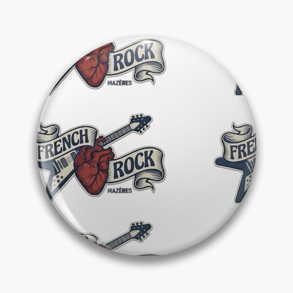 Item preview, French Rock Mazères - Vintage Guitar & Heart designed and sold by picpic2026.