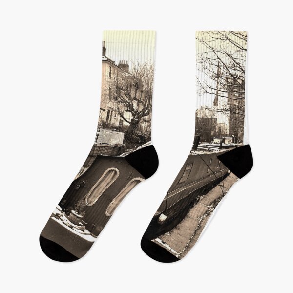 Item preview, Narrow Boats Regent's Canal Camden London designed and sold by AndyEvansPhotos.