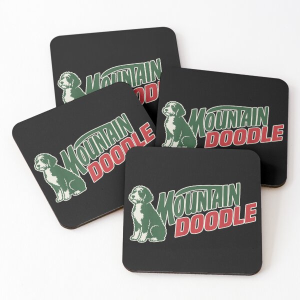 Artikelvorschau, Mountain Doodle Hund Bernedoodle Goldendoodle Outdoor-Abenteuer Retro-Limonaden-Parodie-Kunst entworfen und verkauft von HarinDonreka.