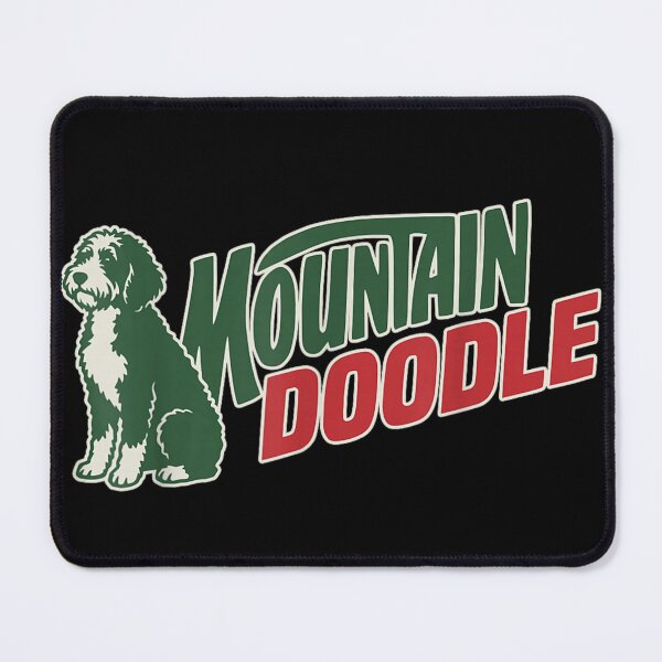 Item preview, Mountain Doodle Dog Bernedoodle Goldendoodle Outdoor Adventure Retro Soda Parody Art designed and sold by HarinDonreka.