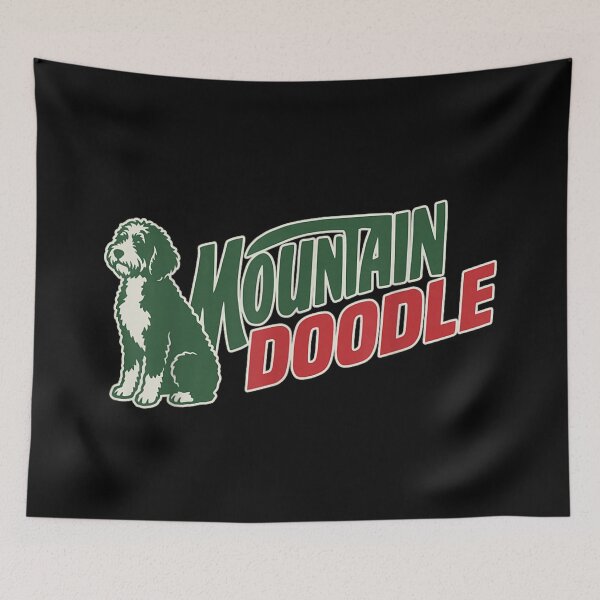 Item preview, Mountain Doodle Dog Bernedoodle Goldendoodle Outdoor Adventure Retro Soda Parody Art designed and sold by HarinDonreka.