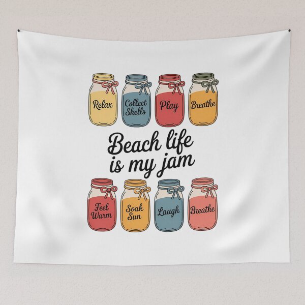 Item preview, Beach Life Is My Jam Cute Summer Beach Lover designed and sold by VENOM0RIOT.