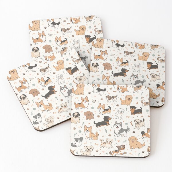 Item preview, Dog Pattern Seamless | Cute Minimal Puppy Print | Cozy Pet Lover Design designed and sold by OpenDreamArts.