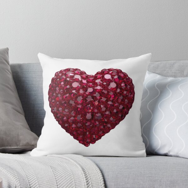 Item preview, 3D Ruby Red Rhinestone Heart Sticker - Pigeon Blood Red Crystals, Precision-Cut Faceted Gems, Glowing Fluorescence Effect, Domed Glossy Finish designed and sold by meetart15.