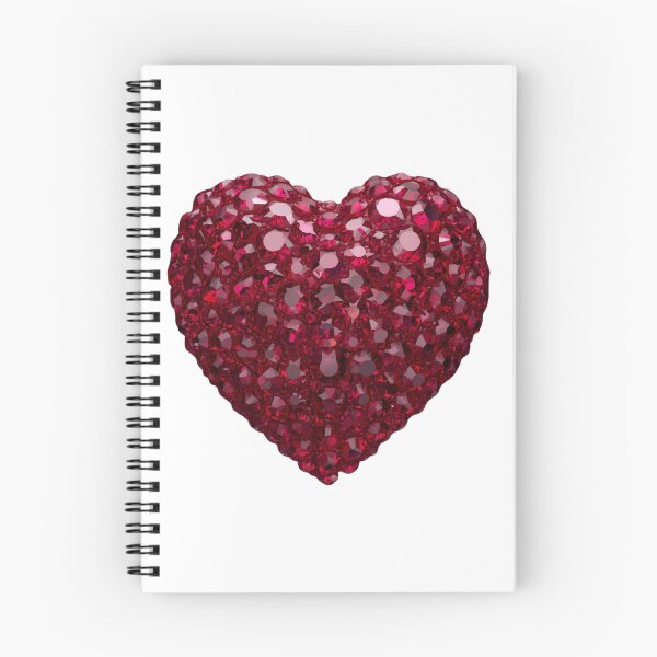 Item preview, 3D Ruby Red Rhinestone Heart Sticker - Pigeon Blood Red Crystals, Precision-Cut Faceted Gems, Glowing Fluorescence Effect, Domed Glossy Finish designed and sold by meetart15.