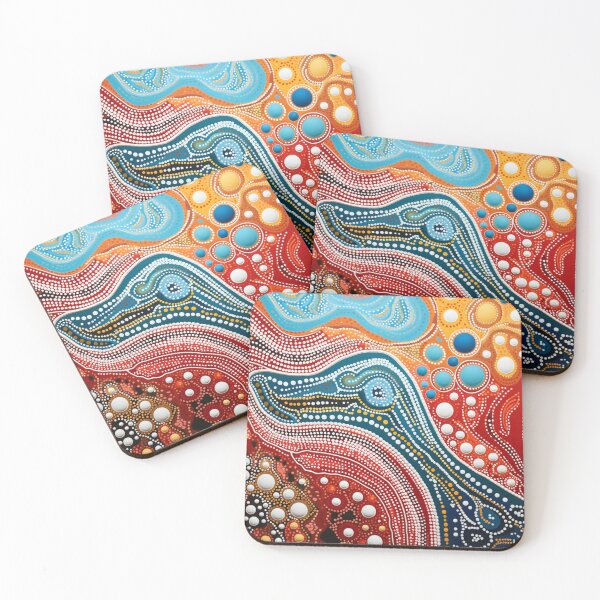 Item preview, Aboriginal Inspired Dot Art - Lava Wins designed and sold by GrinGalore.