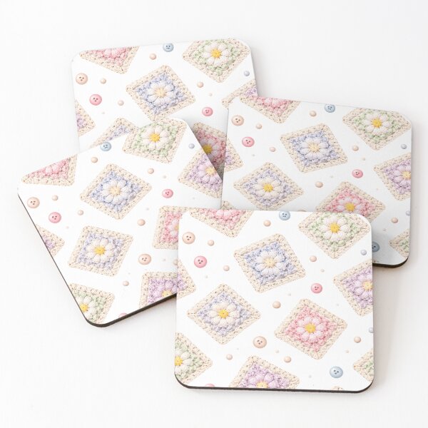 Item preview, Pastel Crochet Granny Square Pattern – Cute Floral Yarn Design designed and sold by CreativeNest88.