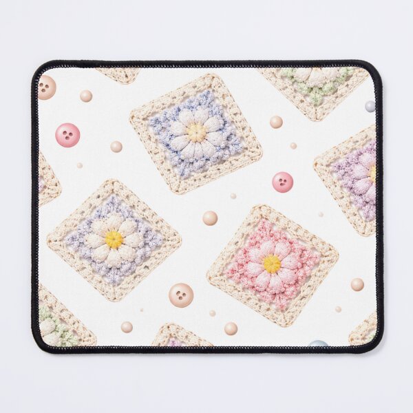 Item preview, Pastel Crochet Granny Square Pattern – Cute Floral Yarn Design designed and sold by CreativeNest88.