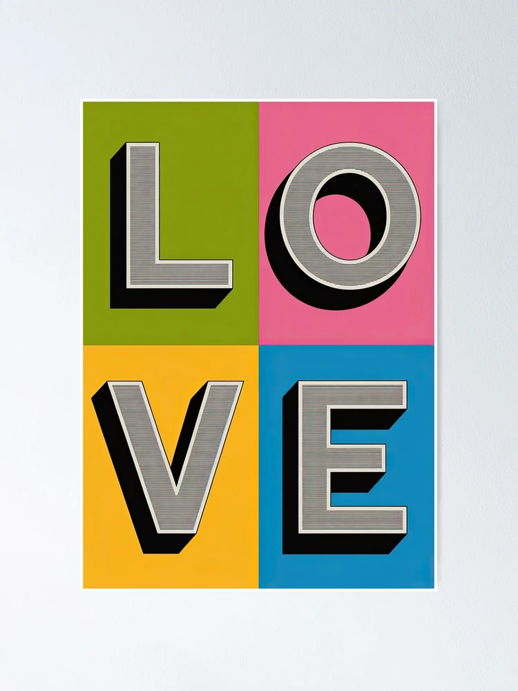 LOVE Pop Art Retro Graphic Design