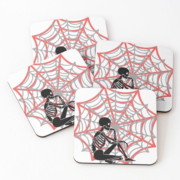 Item preview, Traped in my thoughts - Skeleton in spider web aesthetic designed and sold by Don'tBlinkDesigns.