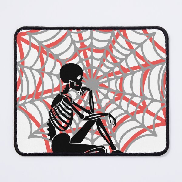 Item preview, Traped in my thoughts - Skeleton in spider web aesthetic designed and sold by Don'tBlinkDesigns.