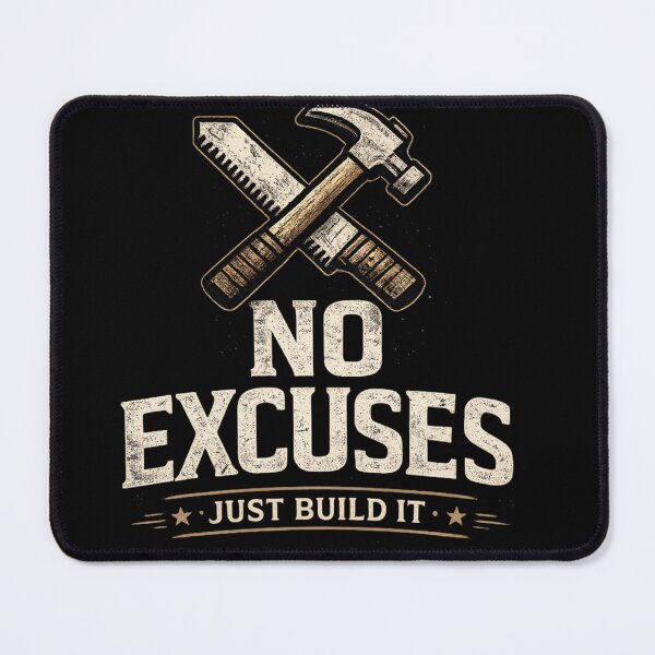 Item preview, No Excuses Just Build It Carpenter Tool designed and sold by MasticGraphic.