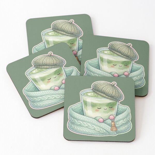 Item preview, Sleepy Matcha Latte with Bamboo Whisk – Cozy Kawaii Drink designed and sold by MerchYouSearch.