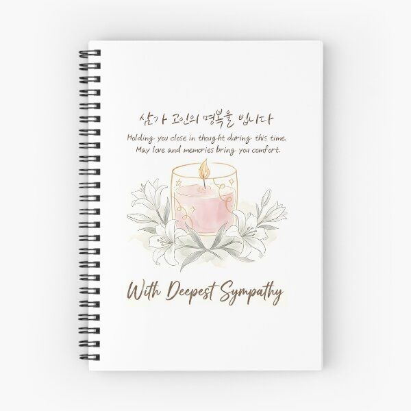 Item preview, With Sympathy Korean Floral Greeting  designed and sold by HowToCanadian.