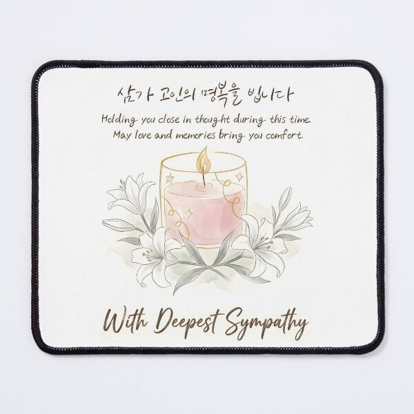 Item preview, With Sympathy Korean Floral Greeting designed and sold by HowToCanadian.