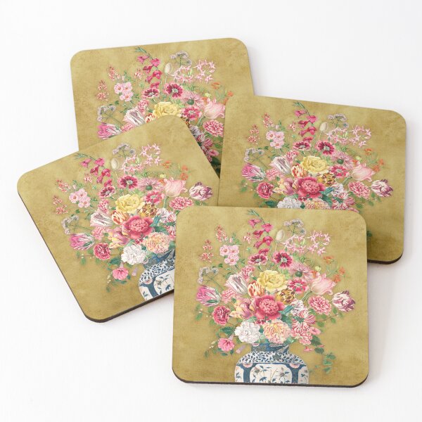 Item preview, Antique flower bouquet in chinoiserie vase designed and sold by Bloomery Decor.