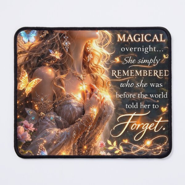 Item preview, Magical Elf Fairy Quote Art – “She Remembered” Fantasy Goddess Illustration designed and sold by SoulInspiredStudios.