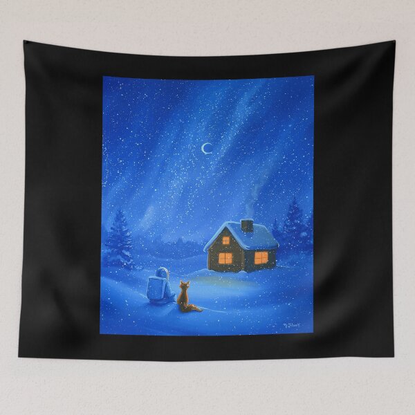 Item preview, Surreal Winter Cabin Dreamcore Art designed and sold by cxjrusdkc4.