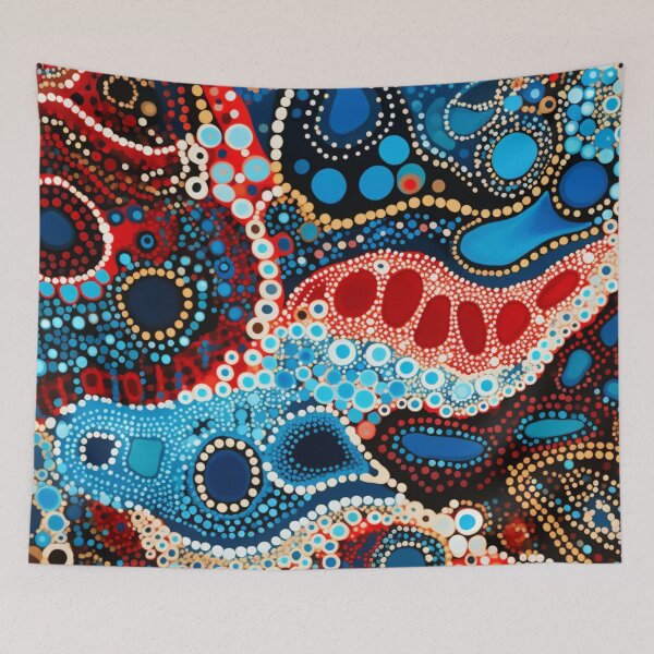 Item preview, Aboriginal Inspired Dot Art - Lava and Water Hubs designed and sold by GrinGalore.