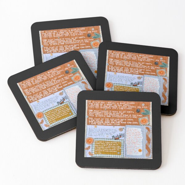 Item preview, Vintage Orange Poetry Mixed Media Collage designed and sold by cxjrusdkc4.