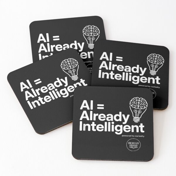 Item preview, AI Already Intelligent Powered By Curiosity Artificial Intelligence Brain Lightbulb Minimalist designed and sold by PhocoNibict.